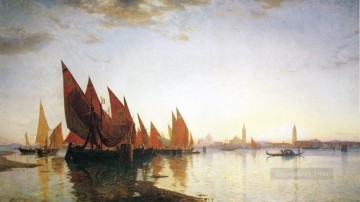  Stanley Canvas - Venice seascape boat William Stanley Haseltine